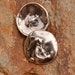 Bunny Button // Small Rabbit Sterling Silver Button - Etsy