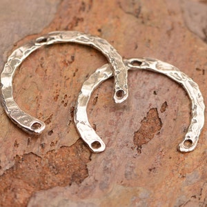 Horseshoe Earring Components in Sterling Silver, E-749, PAIR