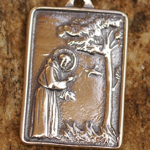 Saint Francis of Assisi Pendant in Sterling Silver, SS-114 with Jump Ring