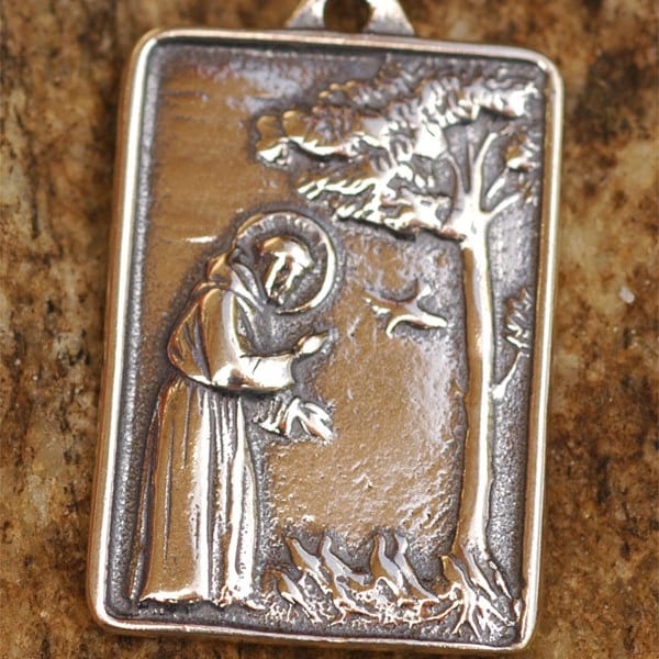 Saint Francis of Assisi Pendant in Sterling Silver, SS-114 with Jump Ring