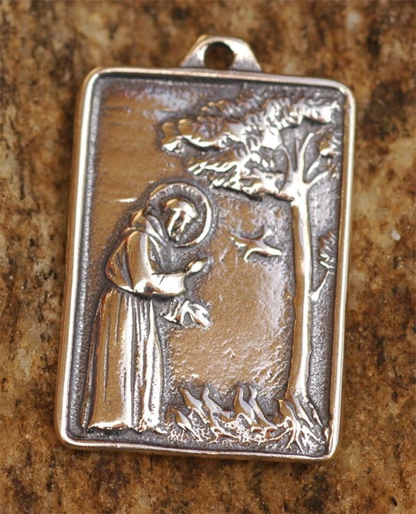 Saint Francis of Assisi Pendant in Sterling Silver, SS-114 with Jump Ring