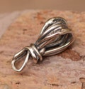 Artisan Wire Wrap Sculpted Bail, CLOSED LOOP, in Sterling Silver, SS-748