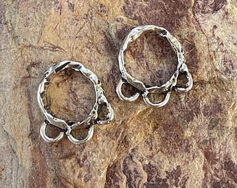 Round Three One Connectors, Small,  Sterling Silver, EC09-RW