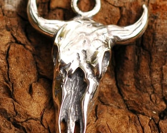 Steer Skull in Sterling Silver, SS-38