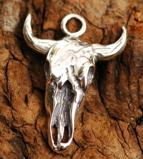 Steer Skull in Sterling Silver, SS-38