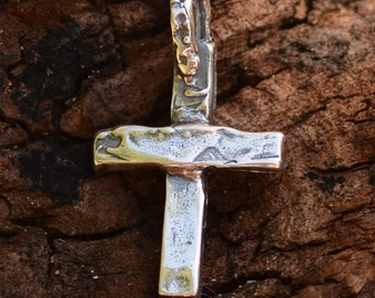 Small Cross Charm in Sterling Silver,  SS-345 (ONE)