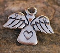 Artisan Angel with Heart in Sterling Silver SS-181