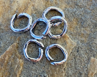 Artisan Open Jump Ring in Sterling Silver SS-166 (Set of 6)