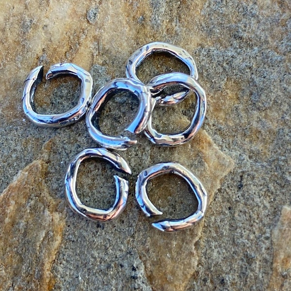 Artisan Open Jump Ring in Sterling Silver SS-166 (Set of 5)