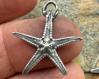 Starfish Charm in Sterling Silver, SS-455 (ONE)