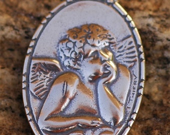 Angel Cherub Rafael Charm in Sterling Silver,SS-116
