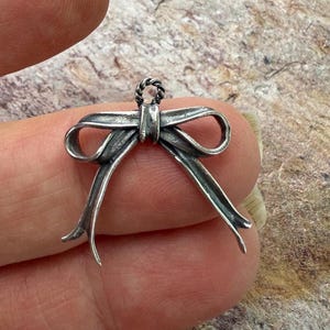 Bow Charm in Sterling Silver, SS-519