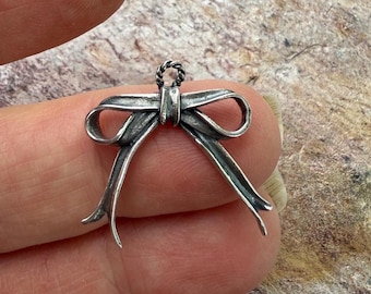 Bow Charm in Sterling Silver, SS-519