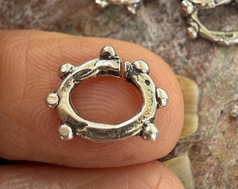 Chunky Oval Sterling Silber Biegering Links, SS-277