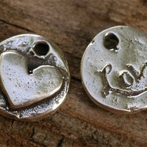 Tiny Heart Love Charm in Sterling Silver (ONE)