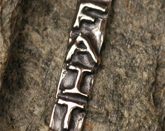 Faith Tag Charm in Sterling Silver SS-236