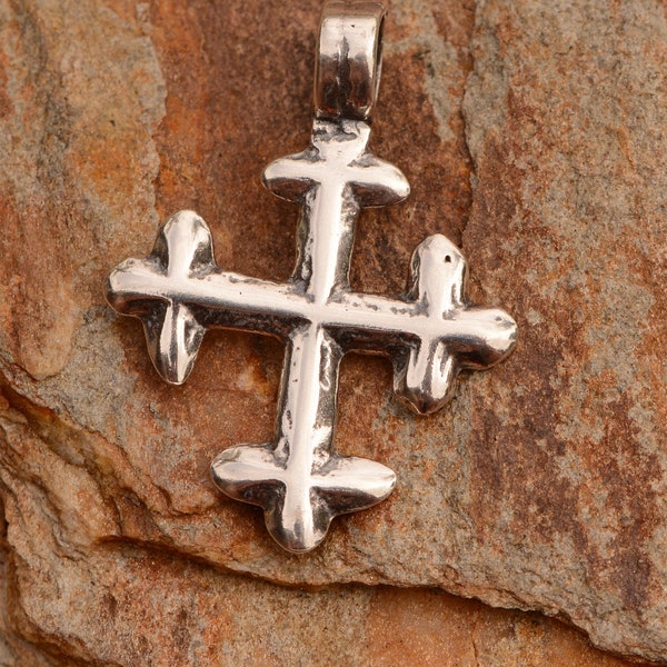 Coptic Cross Sterling Silver Pendant, pc53