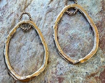 Artisan Hoops for Making Earrings, DIY, Brass, 1021-BR (Pair))