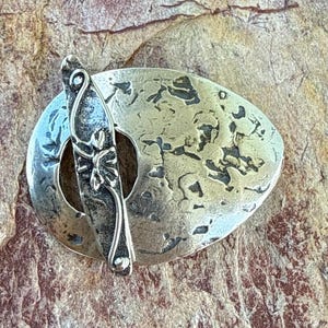 Artisan Oval Toggle, Sterling Silver, SS-516-509, with Flower Toggle Bar