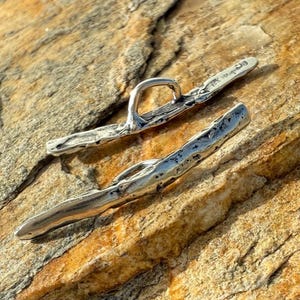 Rustic Toggle Bar in Sterling Silver, SS-151 (ONE)