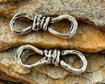 Artisan Figure 8 Links in Sterling Silver, SS-249, (TWO)