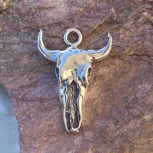 Steer Skull in Sterling Silver, CH-38