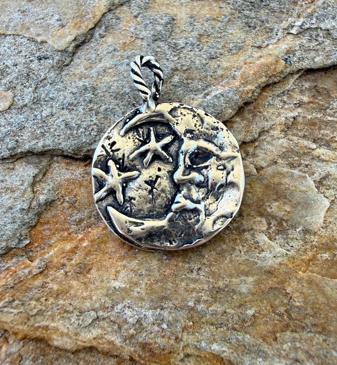 Artisan Moon and Stars in Sterling Silver, SS-889 (ONE) - Etsy
