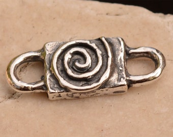 Chunky Spiral Connector Link in Sterling Silver, SS-358 (ONE)