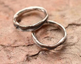 Rustic Links, Smallest, Sterling Silver, SS-827  (Set of 2)