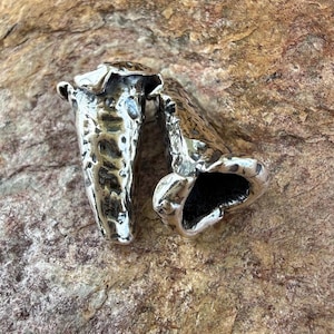 Beading Cones in Sterling Silver, Organic Edge SS-600 (PAIR)