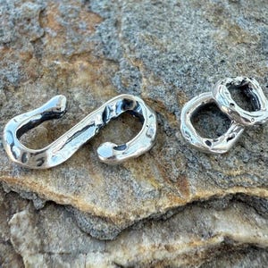 Artisan Sterling Silver S Hook Clasp with Rings