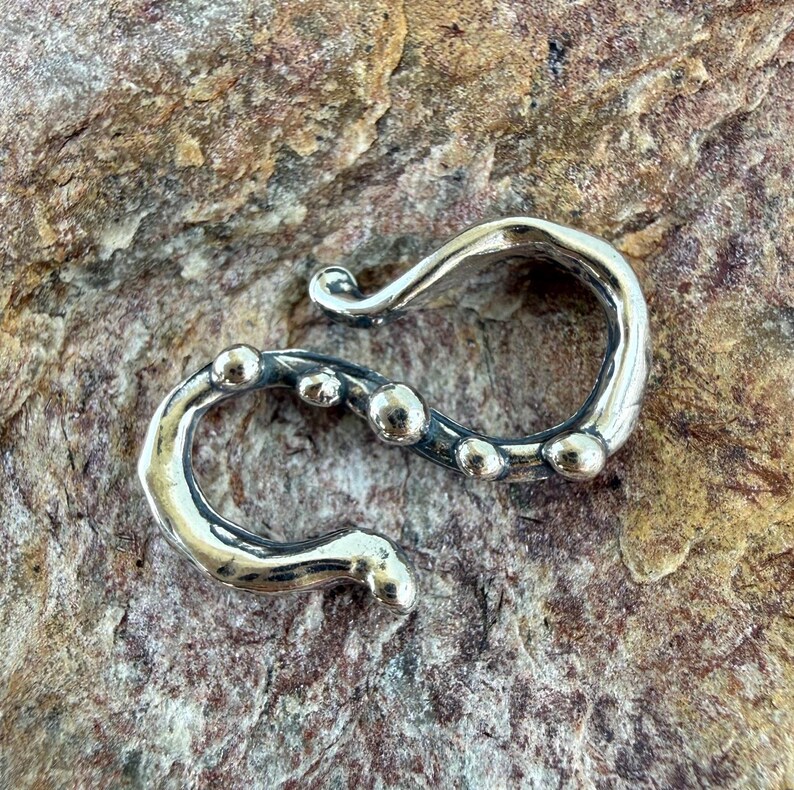 Gepunkteter S-Hakenverschluss aus Sterlingsilber, SH1 Bild 3