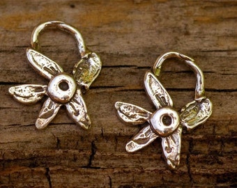 Jasmine Flower Charms in Sterling Silver (RW-12) Set of 2