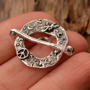 Artisan Toggle, Sterling Silver Clasp Set, CatD-884-7B