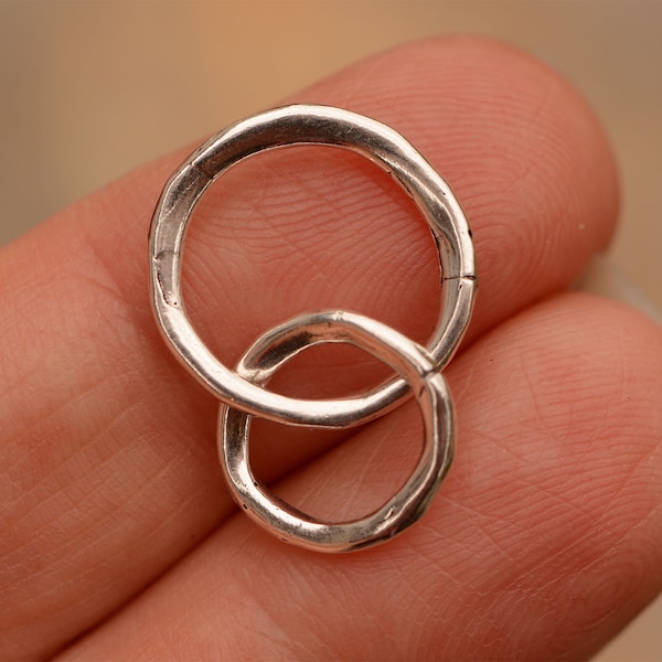 Circle Links Interlocked, Sterling Silver, SS-1114 (ONE)