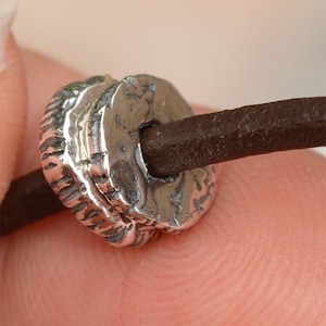 Etched Spacer Beads in Sterling Silver, Chunky and Skinny, ONE of Each 601 and 603