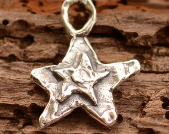 Layered Star Charm in Sterling Silver CH-303