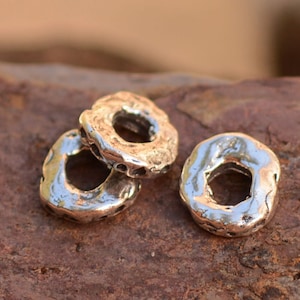 8mm Dimpled Spacer Beads in Sterling Silver SL85 (Set of 2)