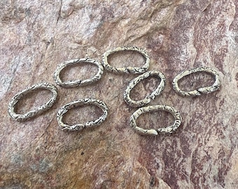 Oval Thin Jump Rings in Sterling Silver, SS-1125 (Set of 5)