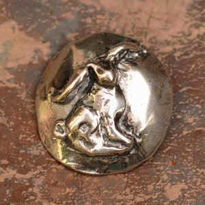 Sitting Bunny Sterling Silver Button Clasp image 4