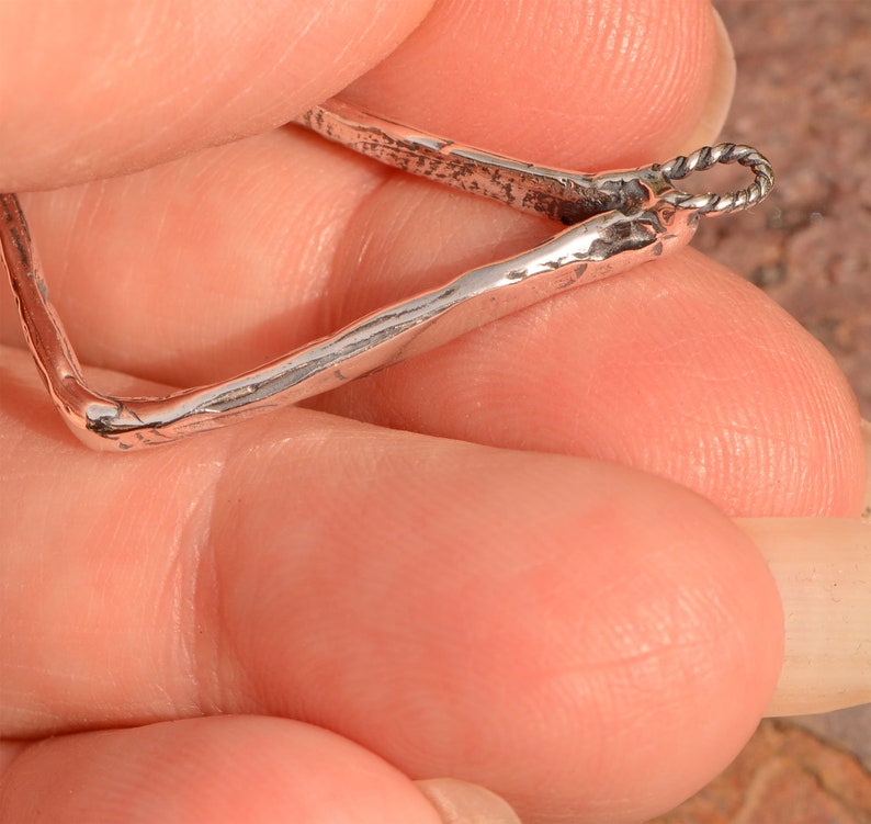 Artisan Open Triangle Pendant Sterling Silver Geometric Design PN-763