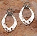 Artisan Sterling Silver Earring Hoops with 3 Holes // Bohemian Hoops // CatD-741 (PAIR) 