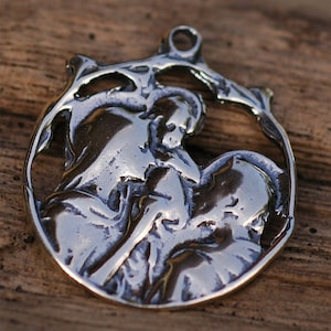 Holy Family Pendant in Sterling Silver SS-212