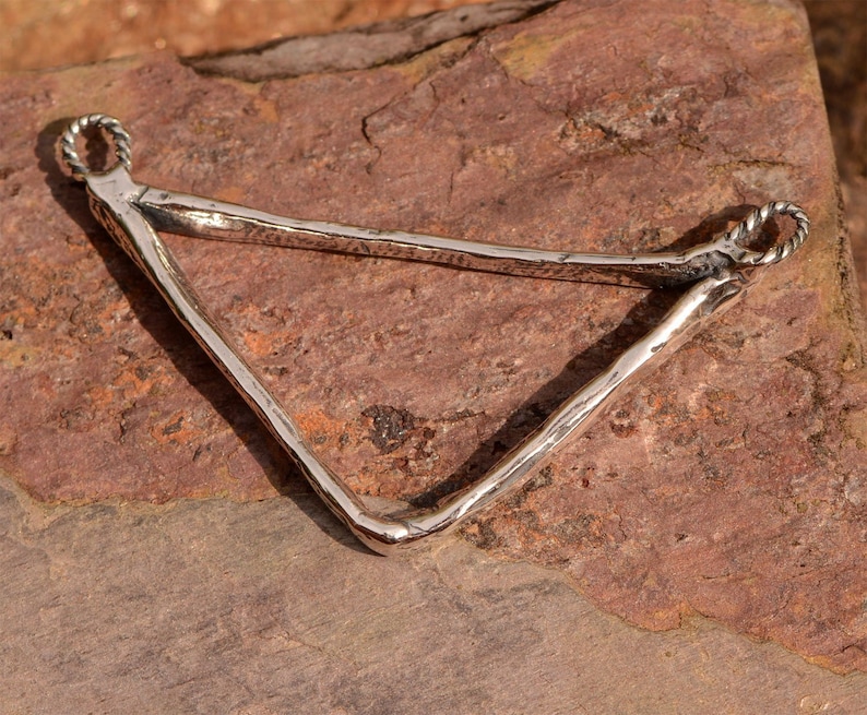 Artisan Open Triangle Pendant Sterling Silver Geometric Design PN-763