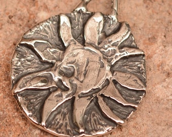 Pendentif ou breloque soleil en argent sterling, CatD-609