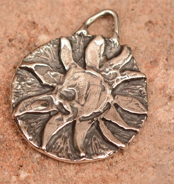 Sun Pendant or Charm in Sterling Silver, SS-609