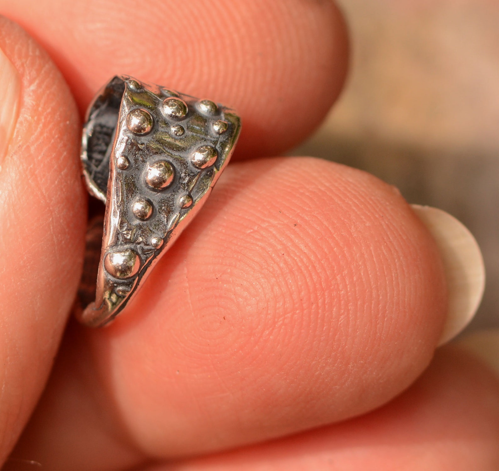 Artisan Necklace Bail in Sterling Silver Catd1043 Etsy