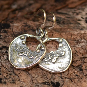 Artisan Flower Basket Earrings in Sterling Silver, Bohemian Earrings, Boho Earrings