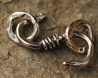 Wrapped S Hook with Rings in Sterling Silver, CatD-199 + 2/203