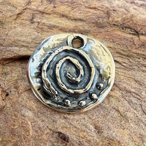 Sacred Spiral Charm in Sterling Silver, SS-351